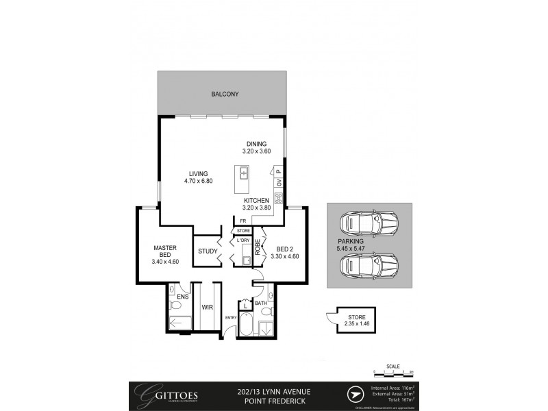 202/13 Lynn Avenue, Point Frederick NSW 2250 Floorplan