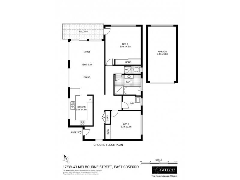 17/39-43 Melbourne Street, East Gosford NSW 2250 Floorplan