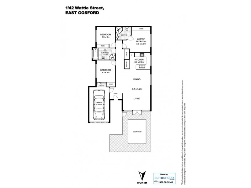 1/42 Wattle Street, East Gosford NSW 2250 Floorplan