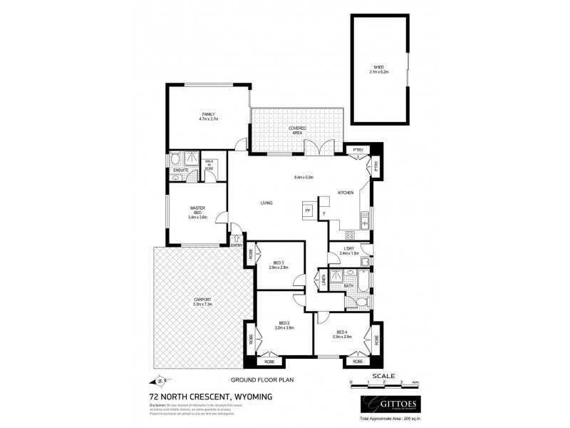 72 North Crescent, Wyoming NSW 2250 Floorplan