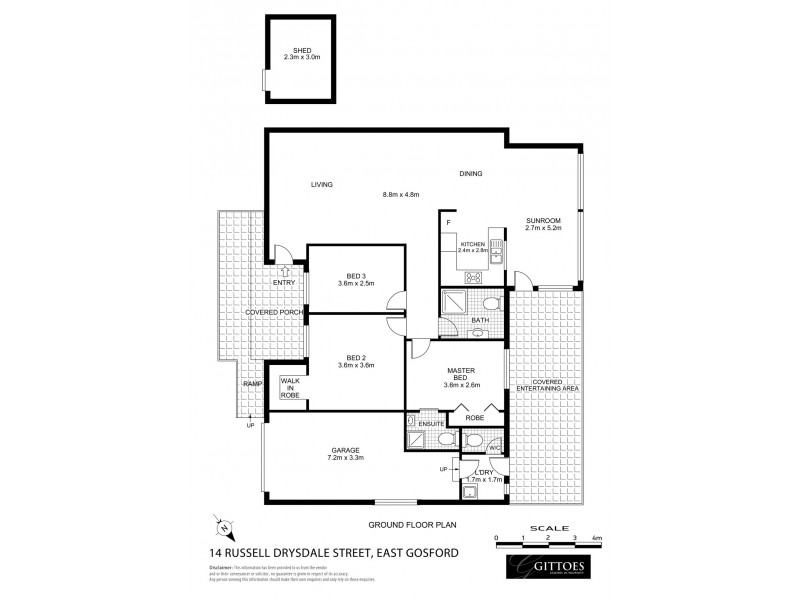 14 Russell Drysdale Street, East Gosford NSW 2250 Floorplan