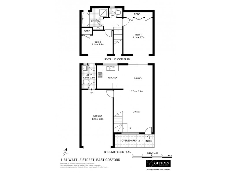 1/31 Wattle Street, East Gosford NSW 2250 Floorplan