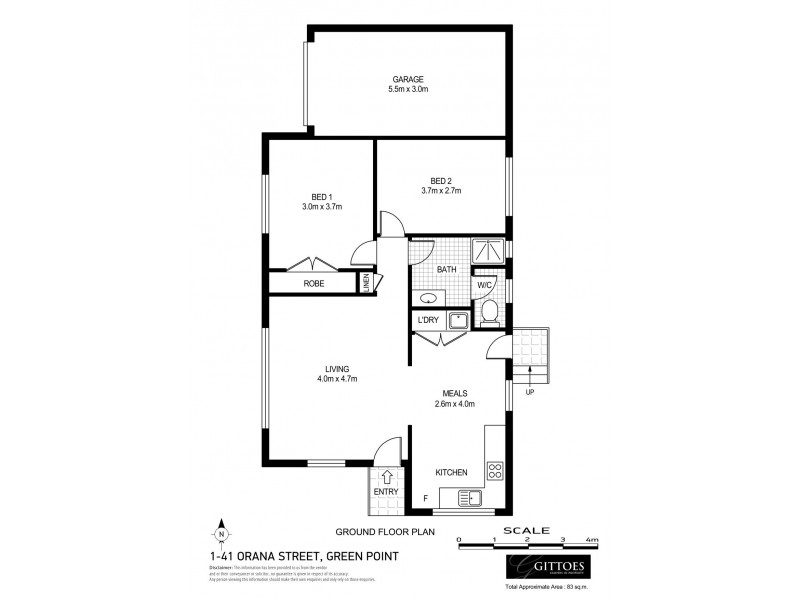 1/41 Orana Street, Green Point NSW 2251 Floorplan