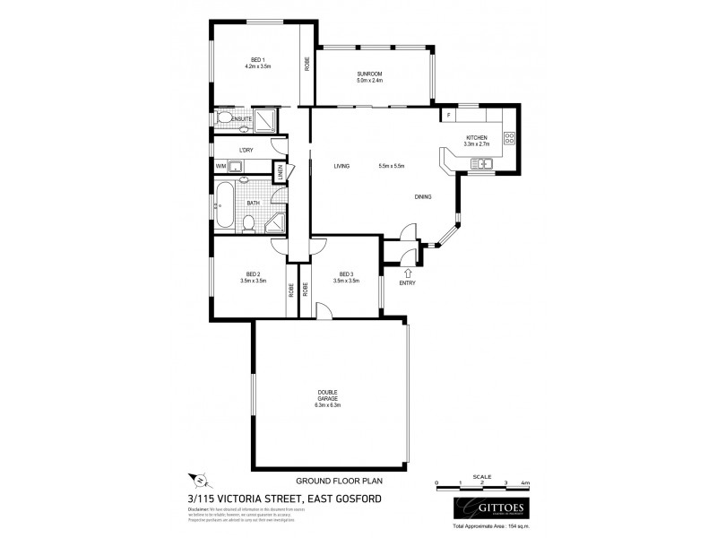 3/115 Victoria Street, East Gosford NSW 2250 Floorplan