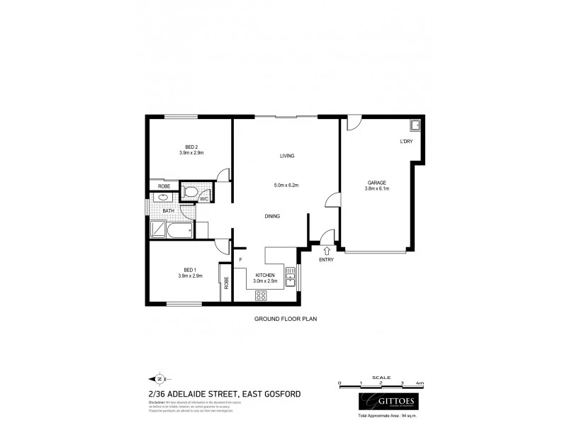 2/36 Adelaide Street, East Gosford NSW 2250 Floorplan