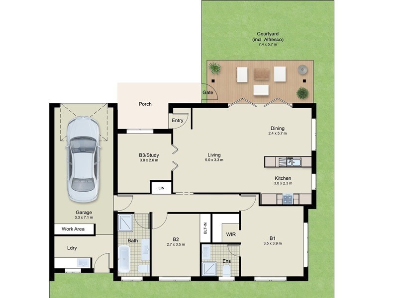 3/17-19 White Street, East Gosford NSW 2250 Floorplan
