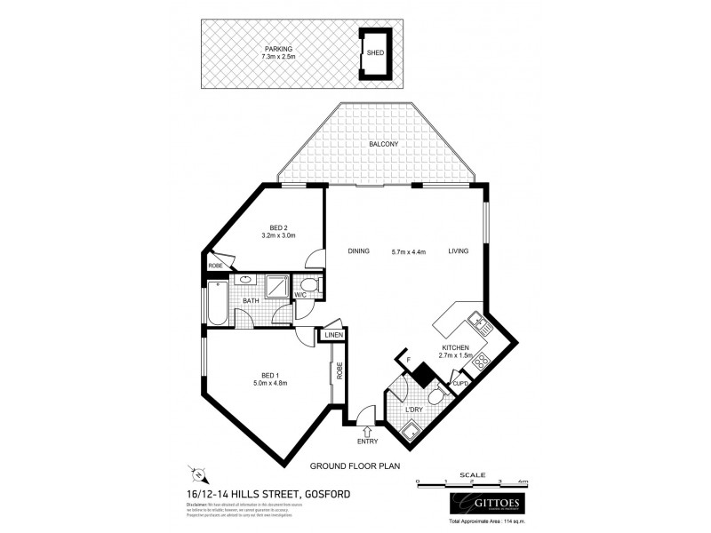 16/12-14 Hills Street, Gosford NSW 2250 Floorplan
