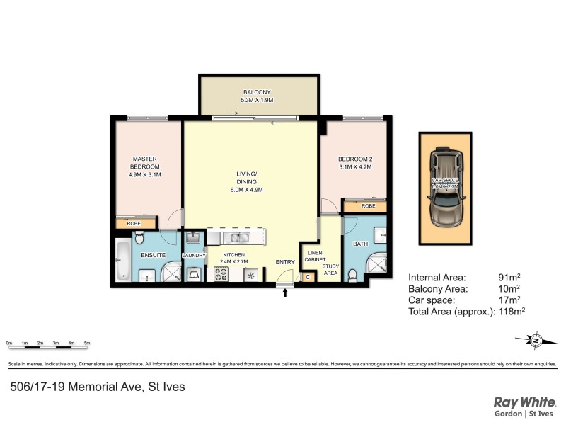 B506/17-19 Memorial  Ave, St Ives NSW 2075 Floorplan