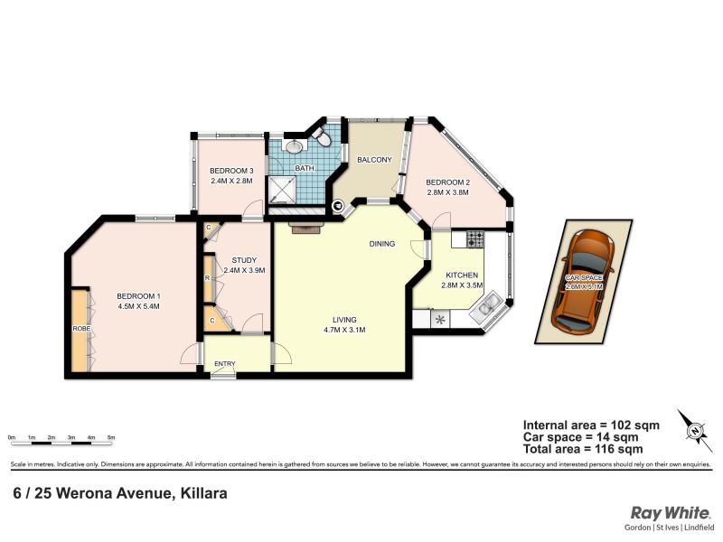6/25 Werona Avenue, Killara NSW 2071 Floorplan