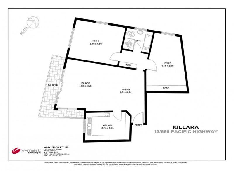 13/666 Pacific Highway, Killara NSW 2071 Floorplan
