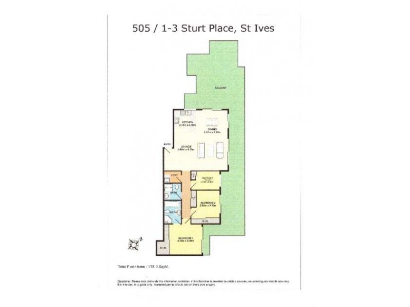 505/1-3 Sturt Place, St Ives NSW 2075 Floorplan