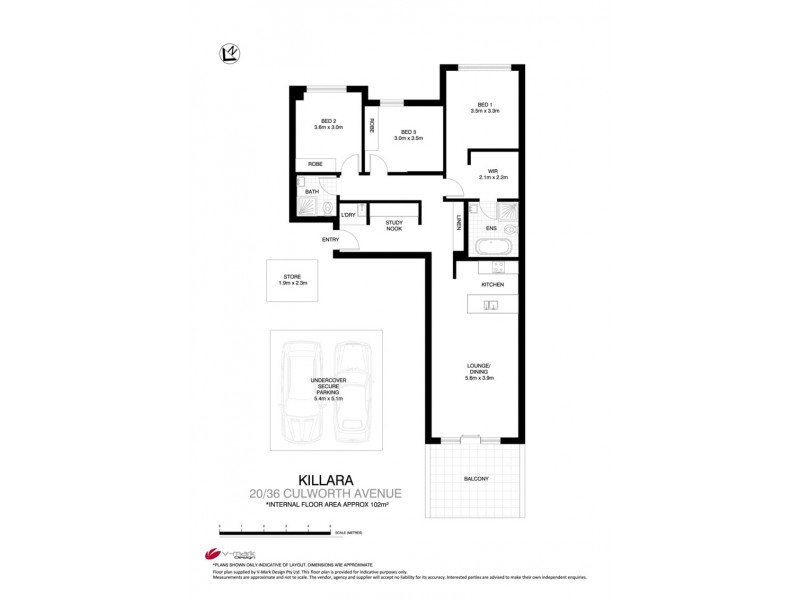 20/36-40 Culworth Avenue, Killara NSW 2071 Floorplan