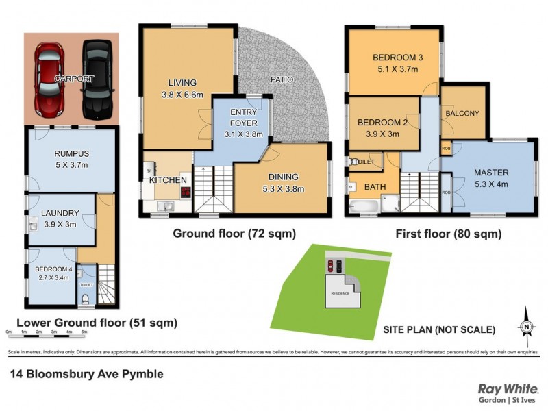 14 Bloomsbury Avenue, Pymble NSW 2073 Floorplan