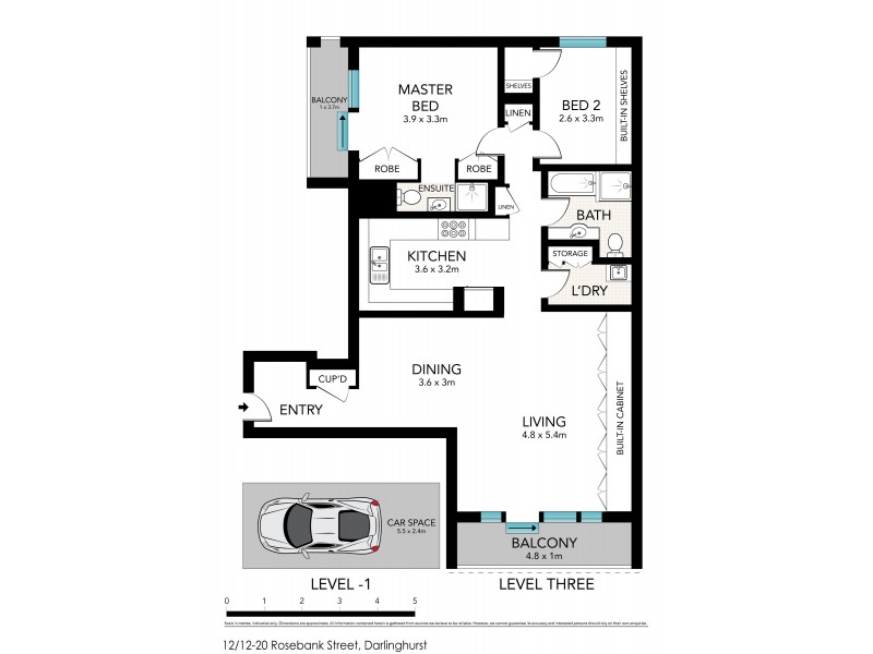 12/12-20 Rosebank Street, Darlinghurst NSW 2010 Floorplan