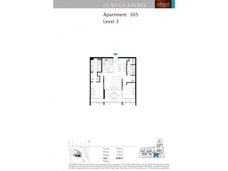 3305/12-14 Neild Avenue, Rushcutters Bay NSW 2011 Floorplan