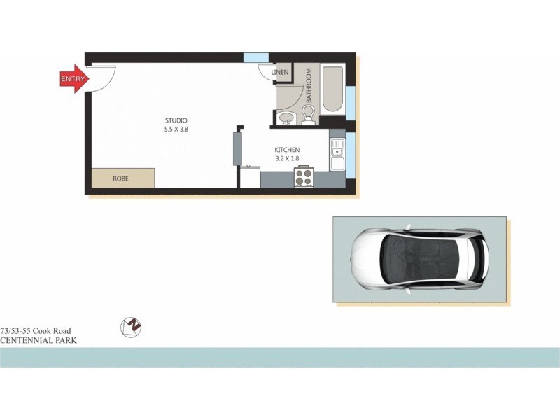 73/53-55 Cook Road, Centennial Park NSW 2021 Floorplan