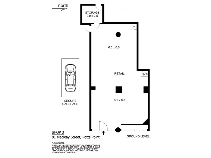 Shop 3, 81 Macleay Street, Potts Point NSW 2011 Floorplan