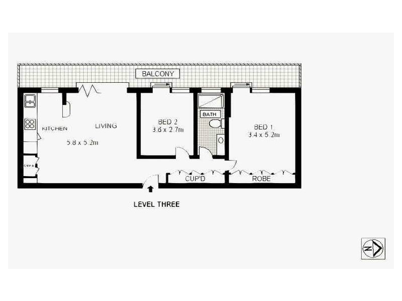 17/52 Darling Point Road, Darling Point NSW 2027 Floorplan