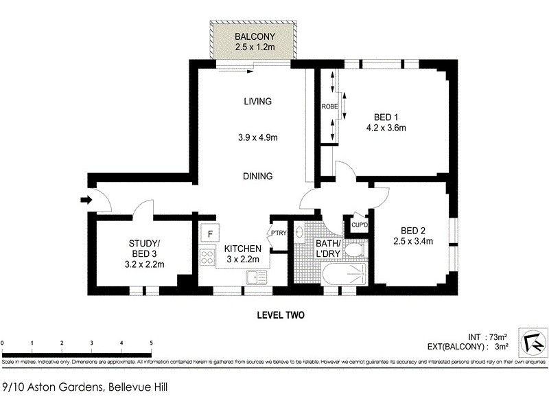9/10 Aston Gardens, Bellevue Hill NSW 2023 Floorplan