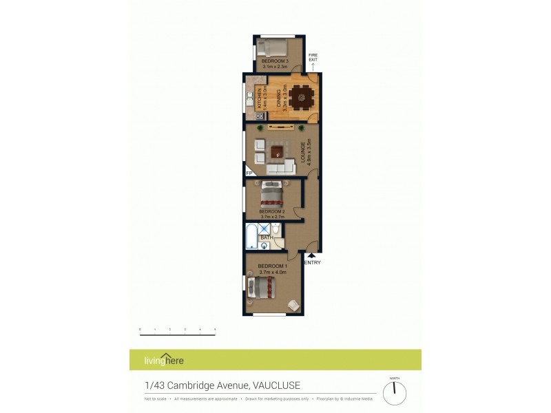 1/43 Cambridge Avenue, Vaucluse NSW 2030 Floorplan