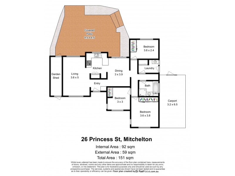 26 Princess Street, Mitchelton QLD 4053 Floorplan