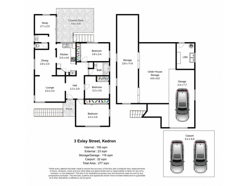 3 and 5 Exley Street, Kedron QLD 4031 Floorplan