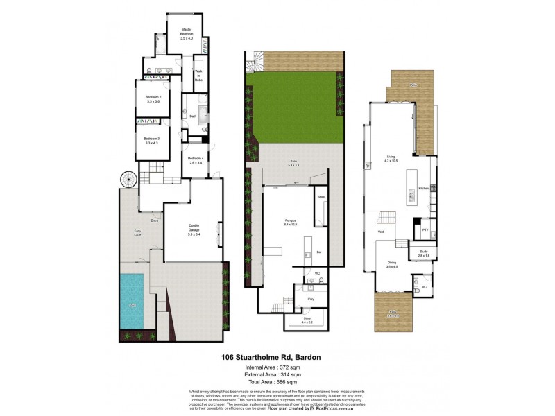 106 Stuartholme Road, Bardon QLD 4065 Floorplan