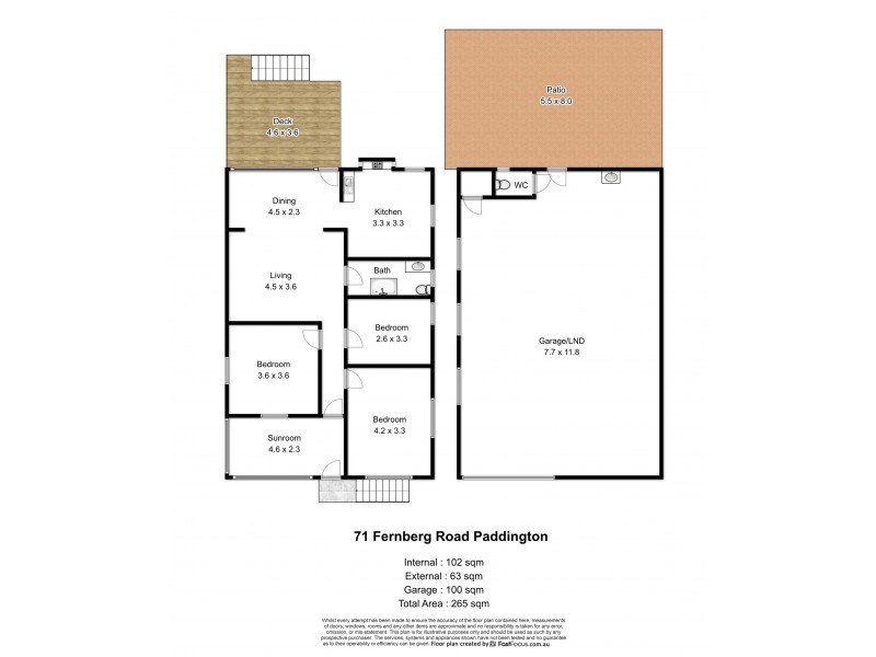71 Fernberg Road, Paddington QLD 4064 Floorplan