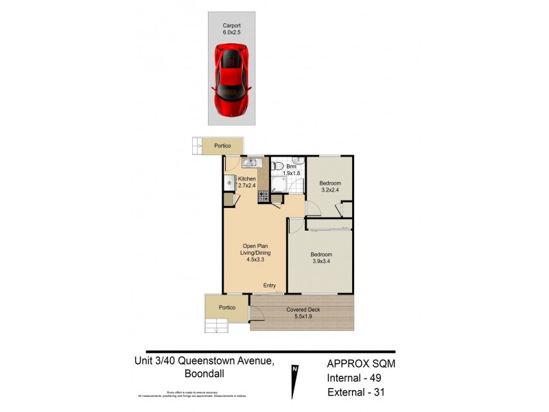3/40 Queenstown Avenue, Boondall QLD 4034 Floorplan