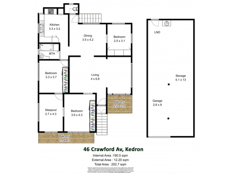 46 Crawford Avenue, Stafford QLD 4053 Floorplan