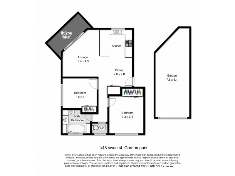 1/48 Swan Street, Gordon Park QLD 4031 Floorplan