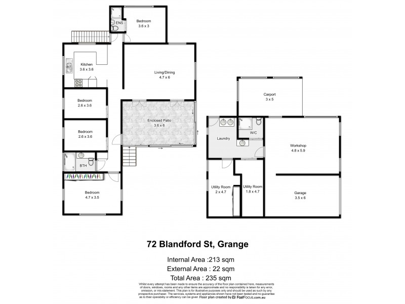 72 Blandford Street, Grange QLD 4051 Floorplan