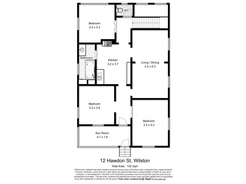 12 Hawdon Street, Wilston QLD 4051 Floorplan