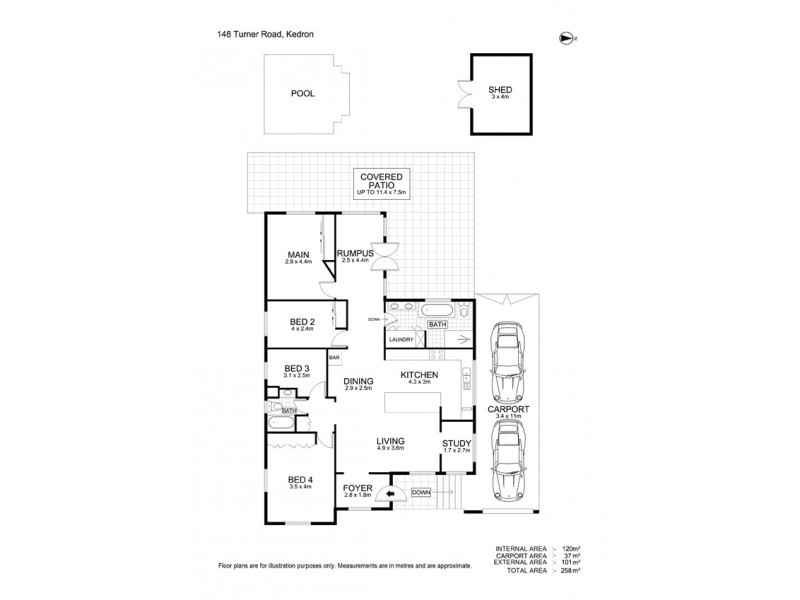 148 Turner Road, Kedron QLD 4031 Floorplan