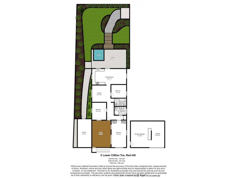 2 Lower Clifton Terrace, Red Hill QLD 4059 Floorplan