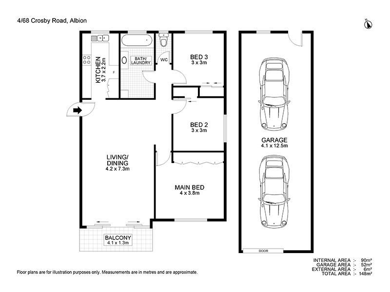4/68 Crosby Road, Albion QLD 4010 Floorplan
