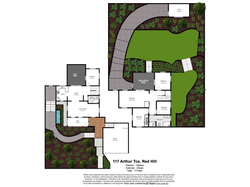 117 Arthur Terrace, Red Hill QLD 4059 Floorplan