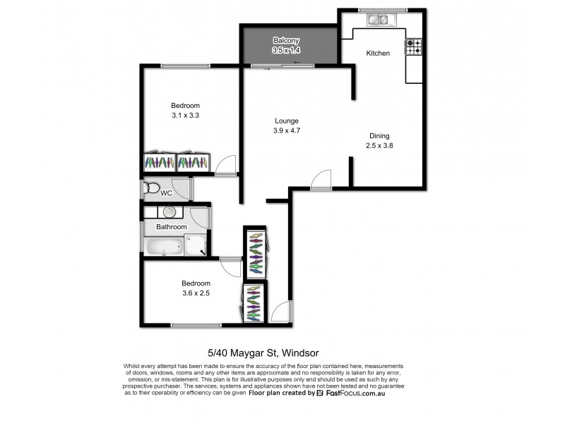 5/40 Maygar Street, Windsor QLD 4030 Floorplan
