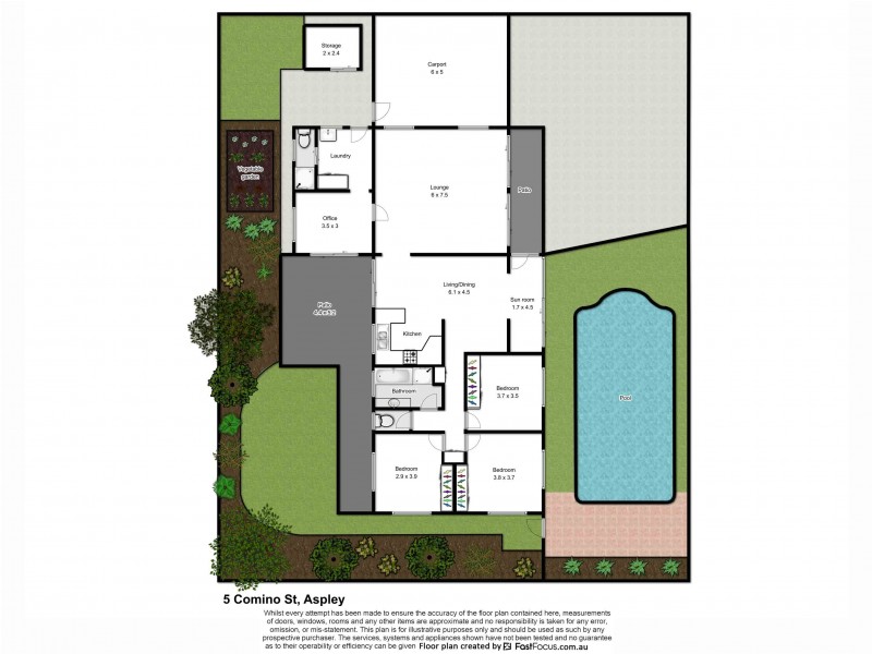 5 Comino Street, Aspley QLD 4034 Floorplan