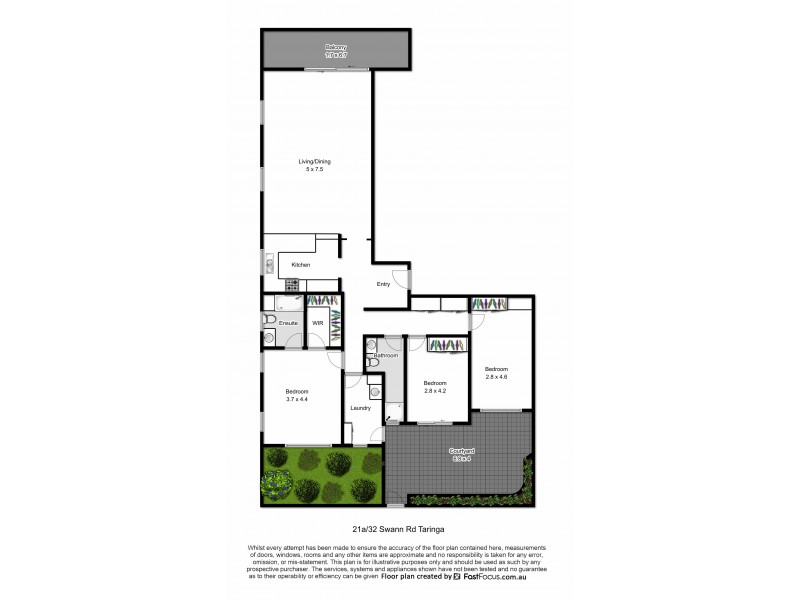 21a/32 Swann Road, Taringa QLD 4068 Floorplan
