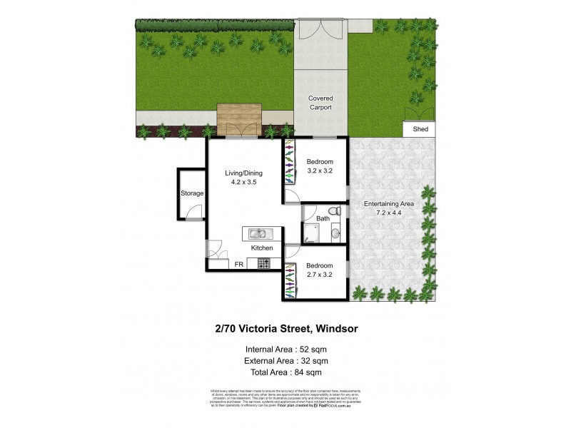 2/70 Victoria Street, Windsor QLD 4030 Floorplan