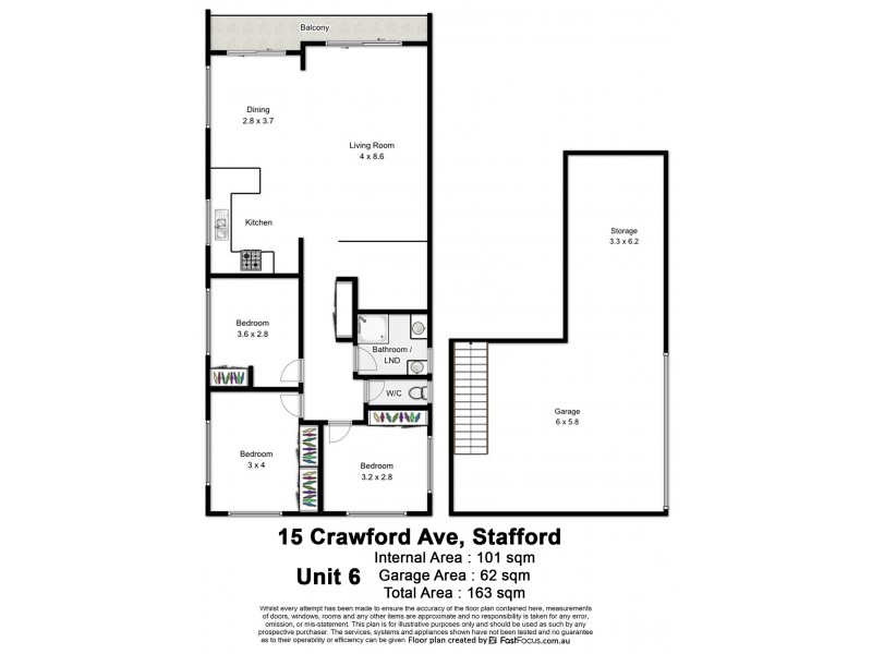 15 Crawford Avenue, Stafford QLD 4053 Floorplan