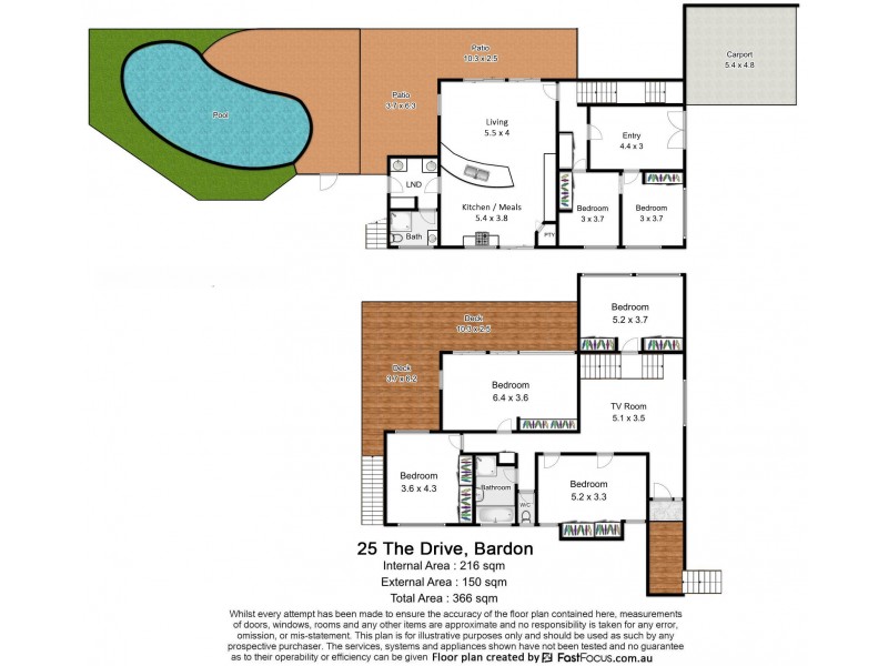 25 The Drive, Bardon QLD 4065 Floorplan