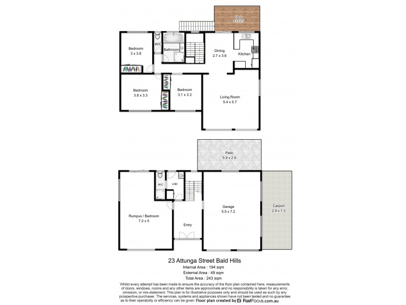 23 Attunga Street, Bald Hills QLD 4036 Floorplan