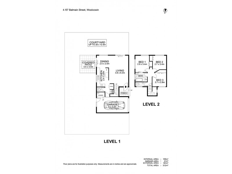 4/57 Balmain Street, Wooloowin QLD 4030 Floorplan