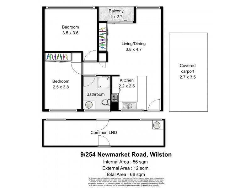 9/254 Newmarket Road, Wilston QLD 4051 Floorplan