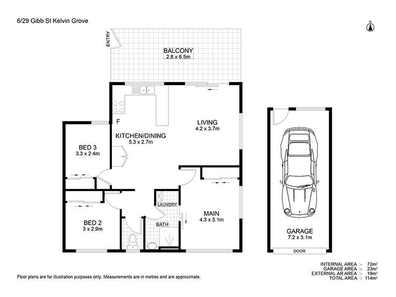 6/29 Gibb Street, Kelvin Grove QLD 4059 Floorplan