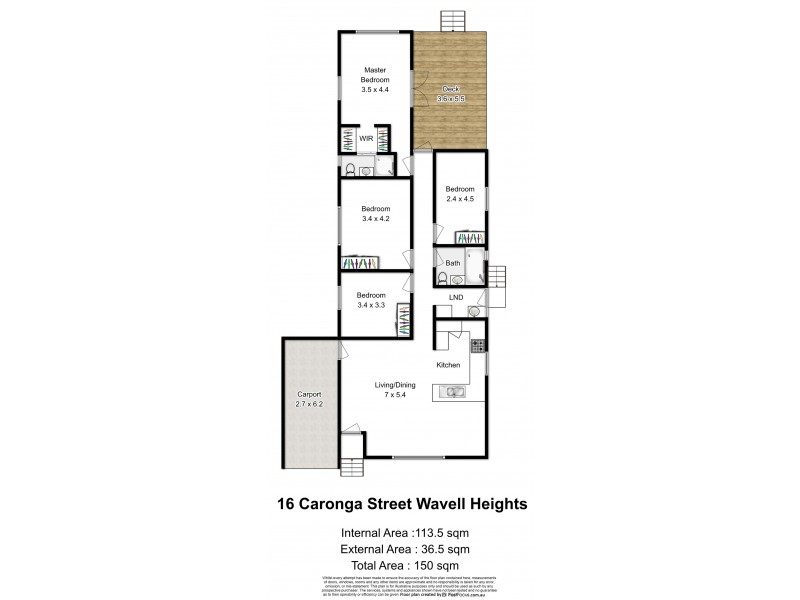 16 Caronga Street, Wavell Heights QLD 4012 Floorplan