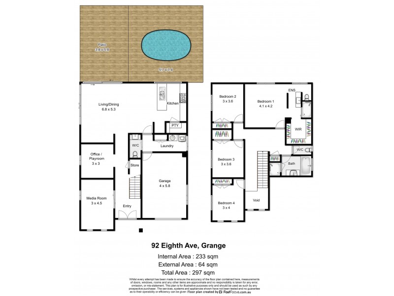 92 Eighth Avenue, Grange QLD 4051 Floorplan