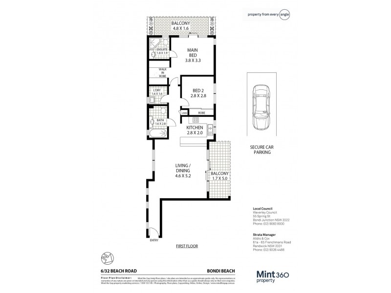 6/32 Beach Road, Bondi Beach NSW 2026 Floorplan
